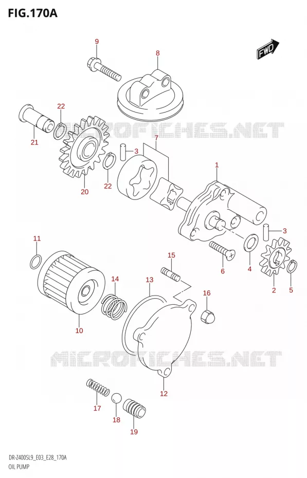 POMPE A HUILE Suzuki MOTO 400 DR-Z 2019  DR-Z400S L9 (E28)