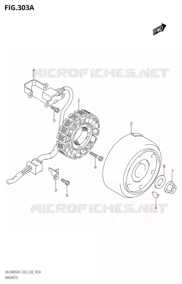 ALLUMAGE ROTOR - STATOR Suzuki MOTO 400 DR-Z 2021  DR-Z400S 2021 M1 (E28)