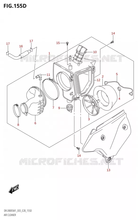 FILTRE A AIR (DR-Z400S) Suzuki MOTO 400 DR-Z 2021  DR-Z400S 2021 M1 (E28)