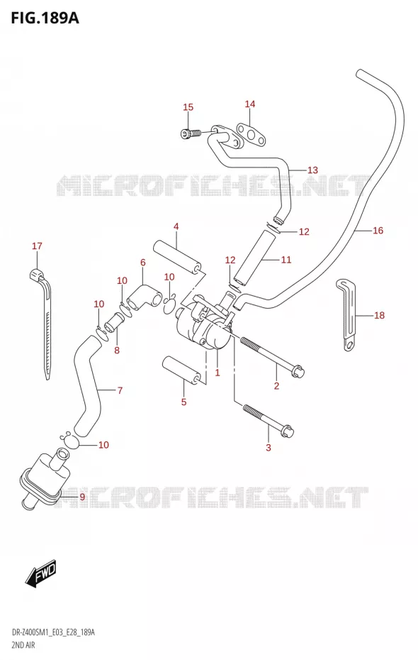 SYSTEME RECYCLAGE GAZ ECHAPPEMENT Suzuki MOTO 400 DR-Z 2021  DR-Z400S 2021 M1 (E28)