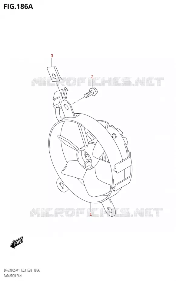 VENTILATEUR Suzuki MOTO 400 DR-Z 2021  DR-Z400S 2021 M1 (E28)