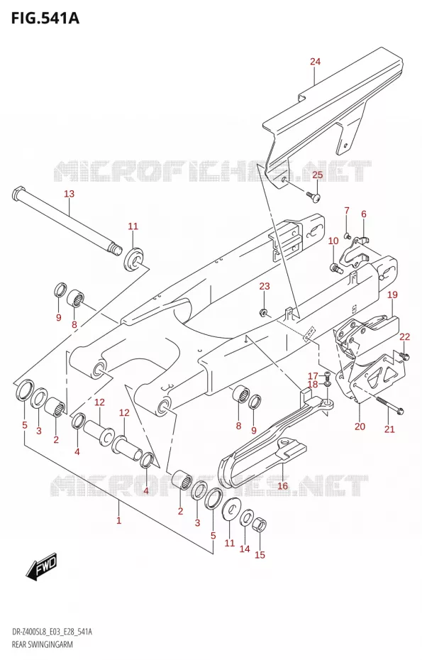 BRAS OSCILLANT Suzuki MOTO 400 DR-Z 2018  DR-Z400S 2018 L8 (E28)