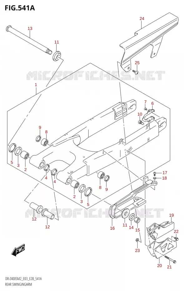 BRAS OSCILLANT (DR-Z400S) Suzuki MOTO 400 DR-Z 2022  DR-Z400S 2022 M2 (E28)