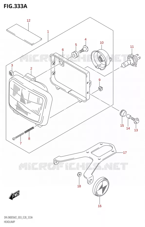 PHARE (DR-Z400S) Suzuki MOTO 400 DR-Z 2022  DR-Z400S 2022 M2 (E28)