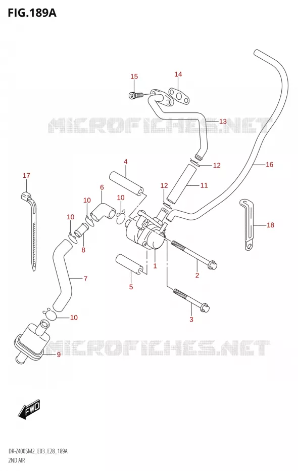 SYSTEME RECYCLAGE GAZ ECHAPPEMENT Suzuki MOTO 400 DR-Z 2022  DR-Z400S 2022 M2 (E28)