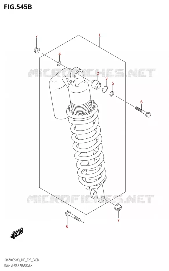 AMORTISSEUR ARRIERE (DR-Z400S:M3:E28) Suzuki MOTO 400 DR-Z 2023  DR-Z400SM3 E28 2023 M3