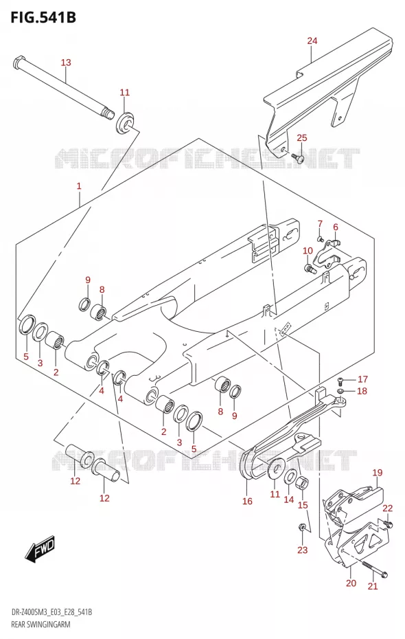 BRAS OSCILLANT (DR-Z400S:M3:E28) Suzuki MOTO 400 DR-Z 2023  DR-Z400SM3 E28 2023 M3