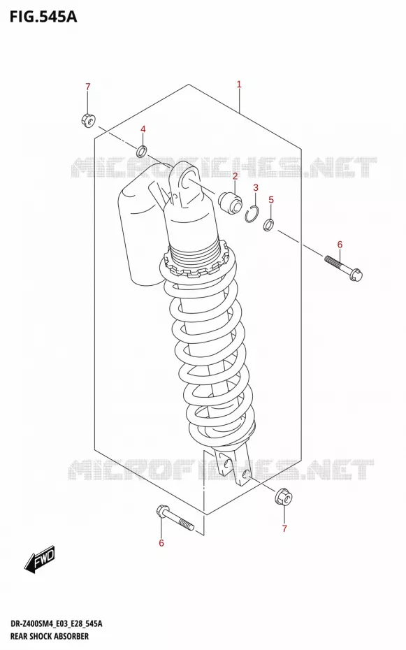 AMORTISSEUR ARRIERE (DR-Z400S) Suzuki MOTO 400 DR-Z 2024  DR-Z400S 2024 M4