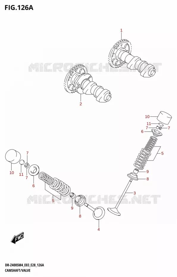 ARBRE A CAMES - SOUPAPES Suzuki MOTO 400 DR-Z 2024  DR-Z400S 2024 M4