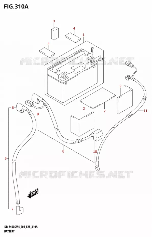 BATTERIE Suzuki MOTO 400 DR-Z 2024  DR-Z400S 2024 M4