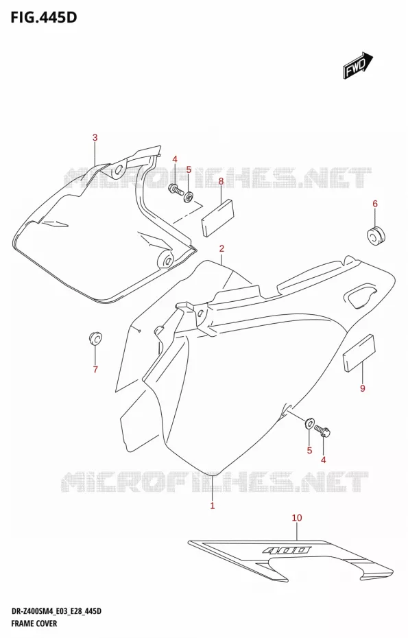 CARENAGES (DR-Z400S:E33) Suzuki MOTO 400 DR-Z 2024  DR-Z400S 2024 M4