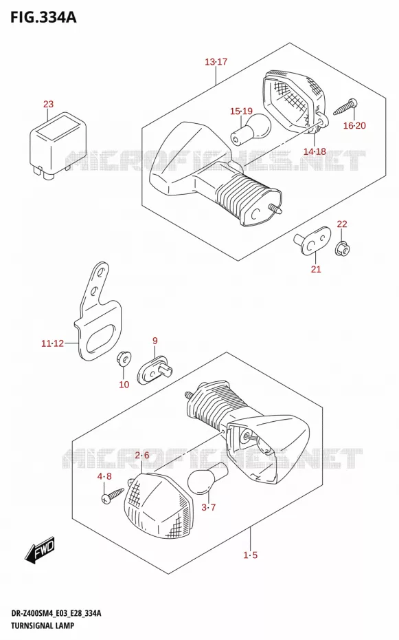 CLIGNOTANTS Suzuki MOTO 400 DR-Z 2024  DR-Z400S 2024 M4