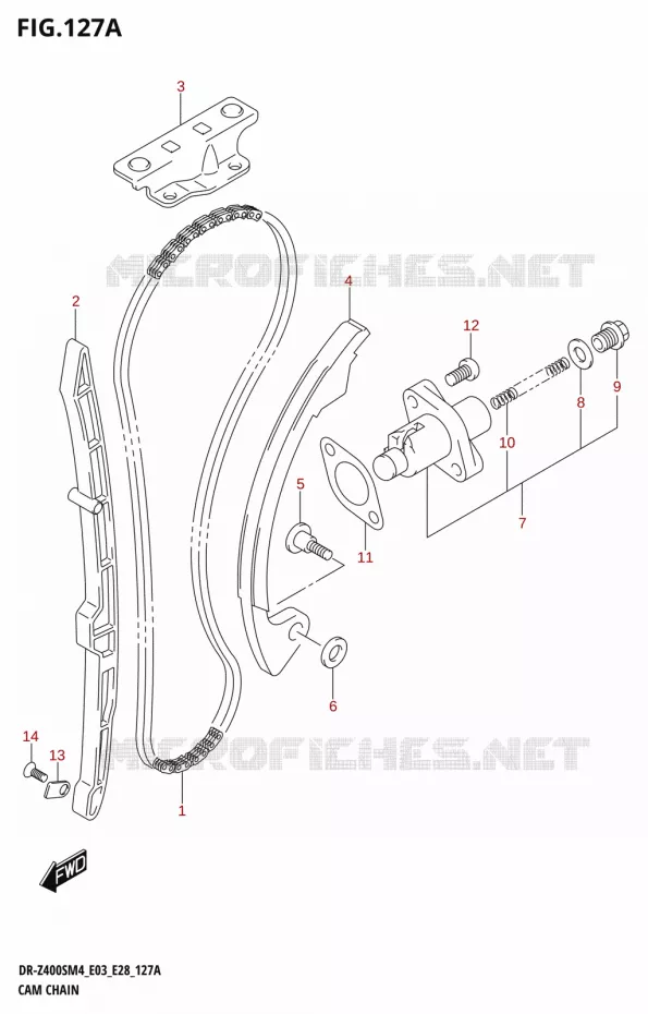 DISTRIBUTION Suzuki MOTO 400 DR-Z 2024  DR-Z400S 2024 M4