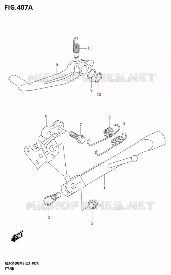 BEQUILLE Suzuki MOTO 1000 GSX-S 2025  GSX-S1000RQM5 E21 2025 M5 (E21)