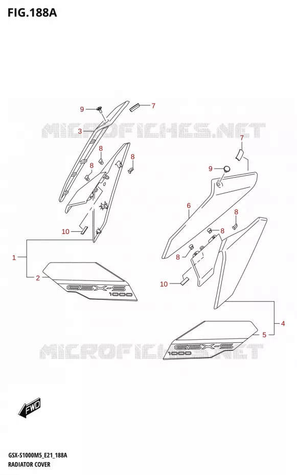 OUIES DE RADIATEUR Suzuki MOTO 1000 GSX-S 2025  GSX-S1000RQM5 E21 2025 M5 (E21)