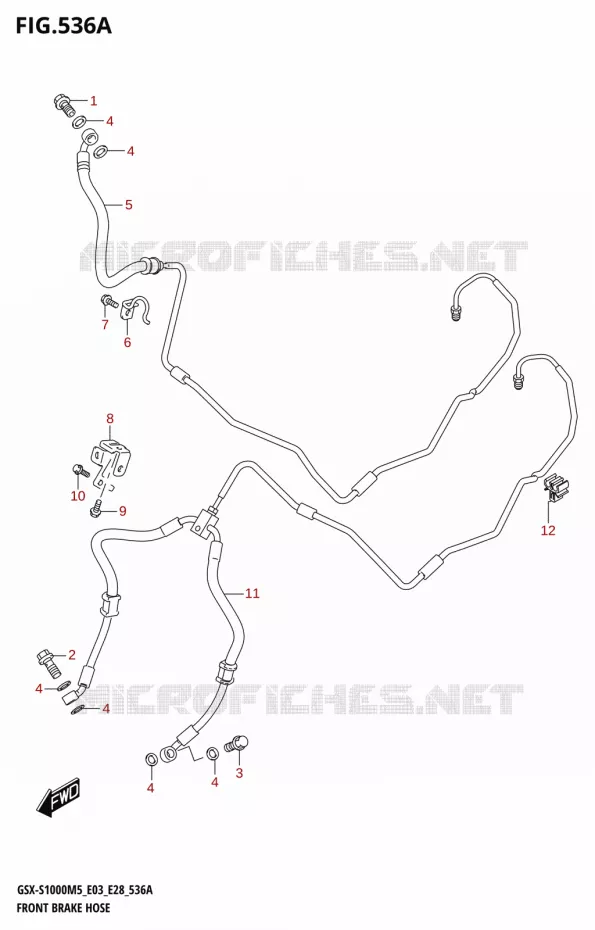 DURITE DE FREIN AVANT Suzuki MOTO 1000 GSX-S 2025  GSX-S1000RQM5 E28 2025 M5 (E28)