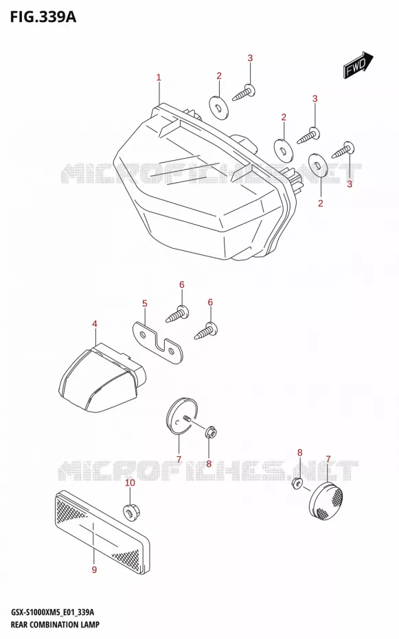 FEU ARRIERE Suzuki MOTO 1000 GSX-S 2025  GSX-S1000XRREM5 E01 2025 M5 (E01)