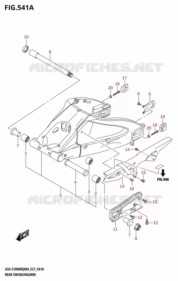 BRAS OSCILLANT Suzuki MOTO 1000 GSX-S 2024  GSX-S1000RQ M4 (E21)