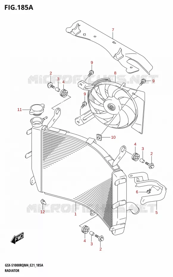 RADIATEUR Suzuki MOTO 1000 GSX-S 2024  GSX-S1000RQ M4 (E21)
