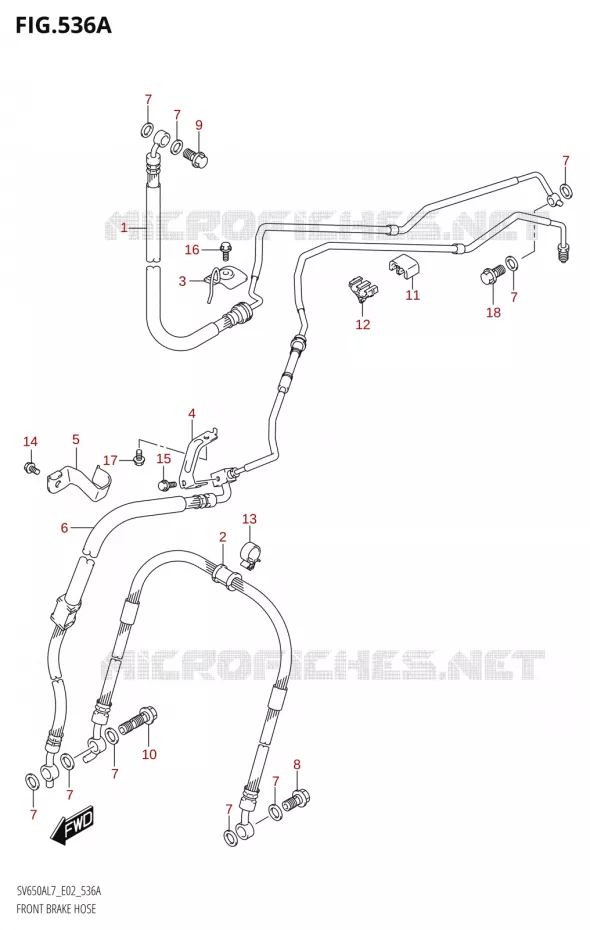 DURITE DE FREIN AVANT Suzuki MOTO 650 SV 2017  SV650A L7 (E19)