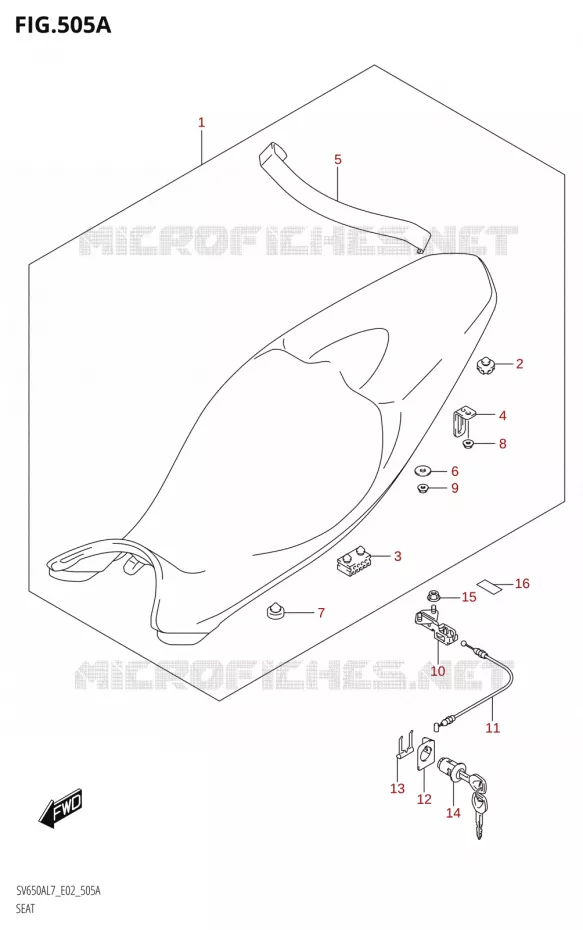 SELLE Suzuki MOTO 650 SV 2017  SV650A L7 (E19)