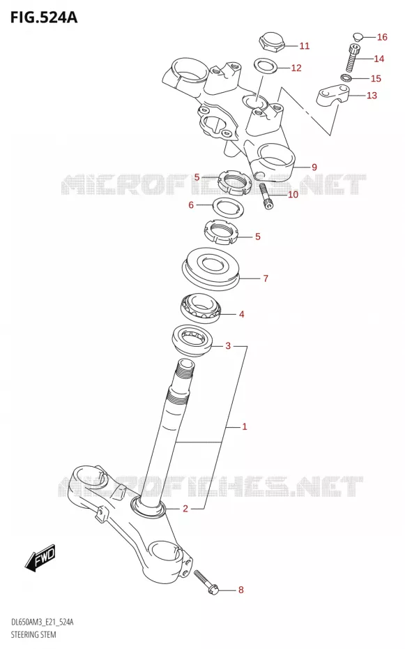 COLONNE DE DIRECTION Suzuki MOTO 650 V-STROM 2023  DL650AM3