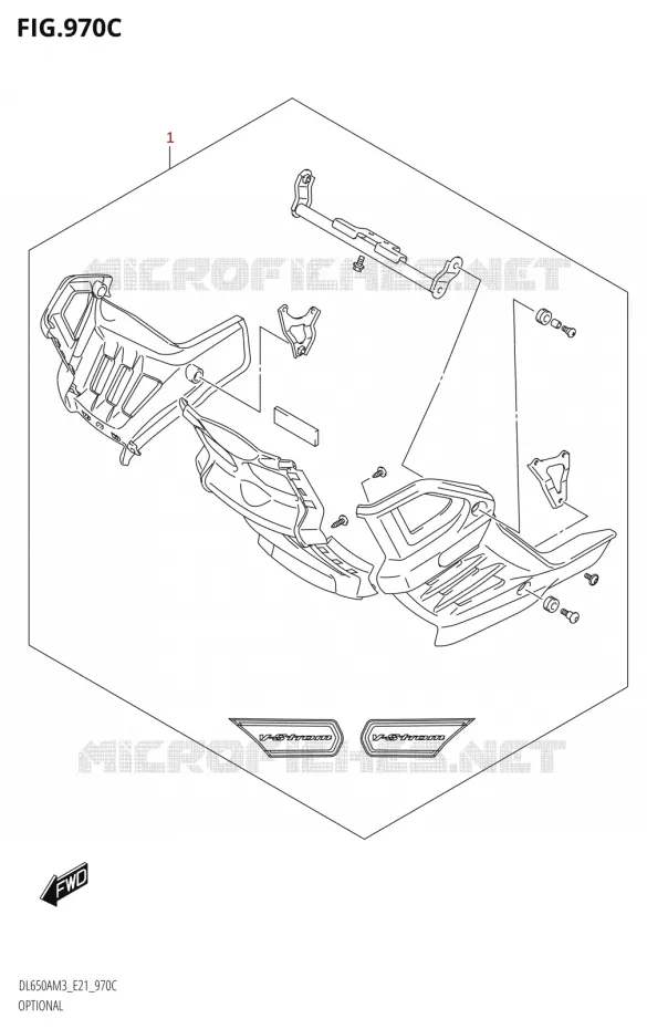 OPTIONS (DL650A:M3:E21) Suzuki MOTO 650 V-STROM 2023  DL650AM3