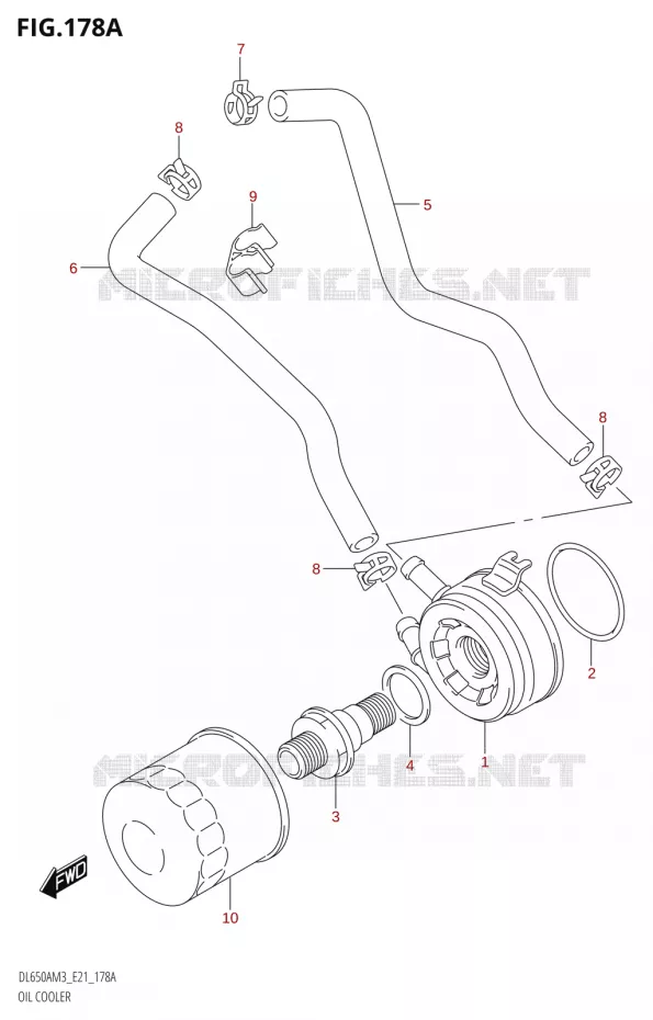 RADIATEUR D'HUILE Suzuki MOTO 650 V-STROM 2023  DL650AM3