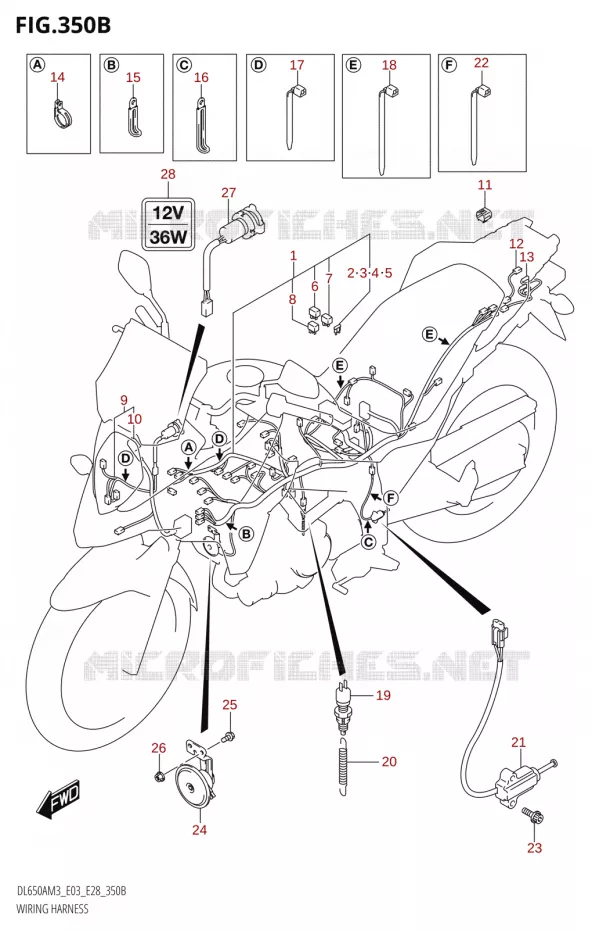 FAISCEAU ELECTRIQUE (DL650A:M3:E28) Suzuki MOTO 650 V-STROM 2023  DL650AM3