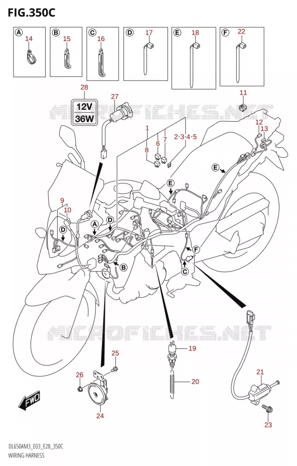 FAISCEAU ELECTRIQUE (DL650A:M3:E33) Suzuki MOTO 650 V-STROM 2023  DL650AM3