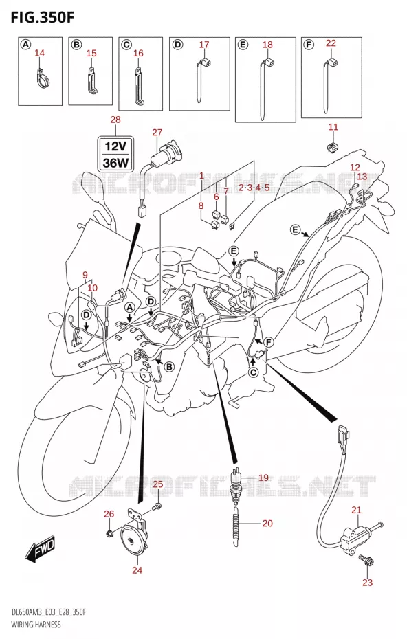 FAISCEAU ELECTRIQUE (DL650XA:M3:E33) Suzuki MOTO 650 V-STROM 2023  DL650AM3