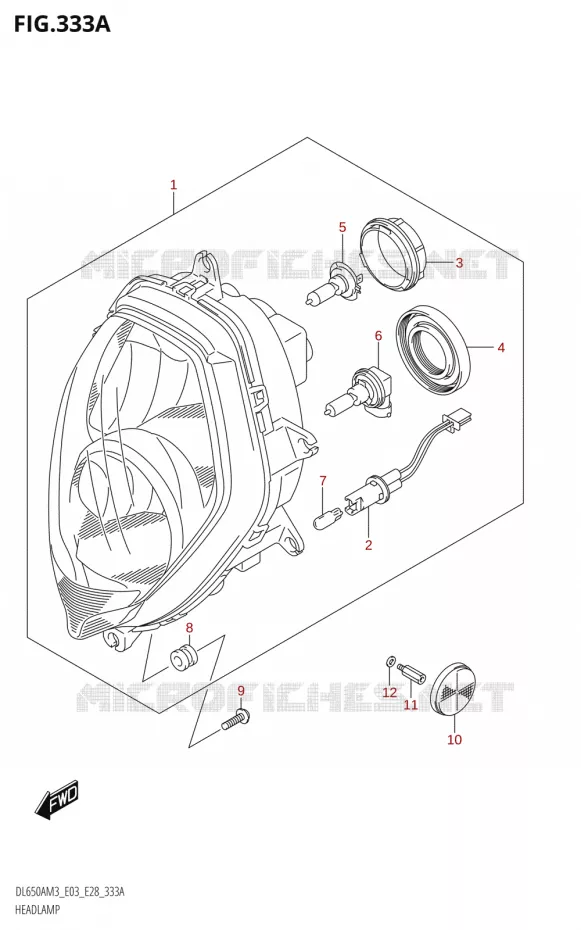 PHARE Suzuki MOTO 650 V-STROM 2023  DL650AM3