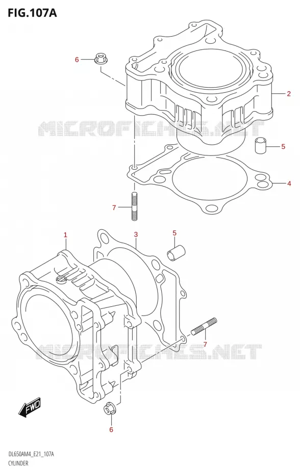 CYLINDRE Suzuki MOTO 650 V-STROM 2024  DL650AM4