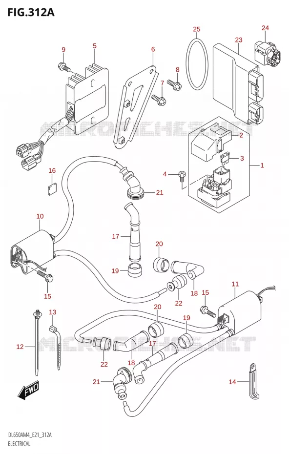 PARTIE ELECTRIQUE (DL650A:M4:E21) Suzuki MOTO 650 V-STROM 2024  DL650AM4