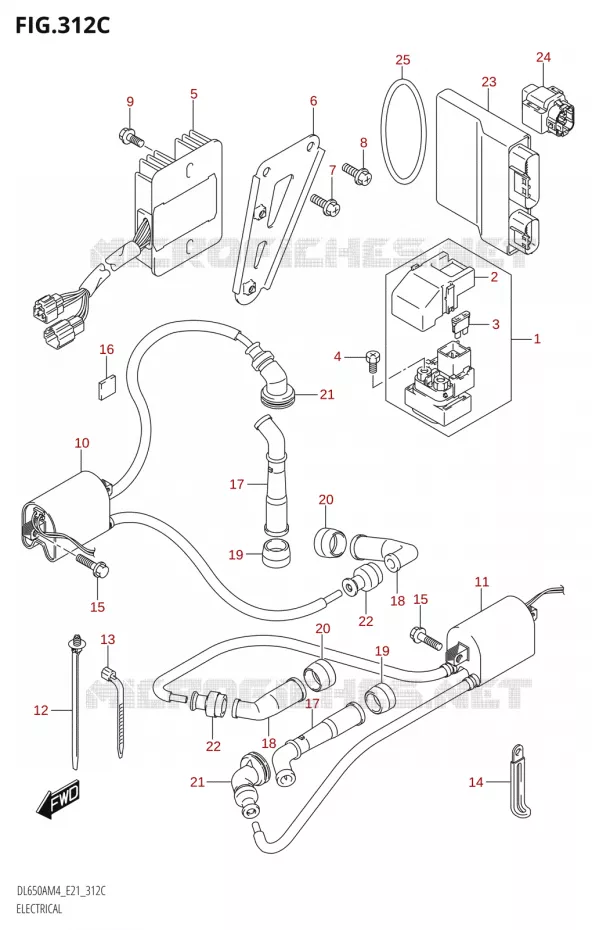 PARTIE ELECTRIQUE (DL650XA:M4:E21) Suzuki MOTO 650 V-STROM 2024  DL650AM4