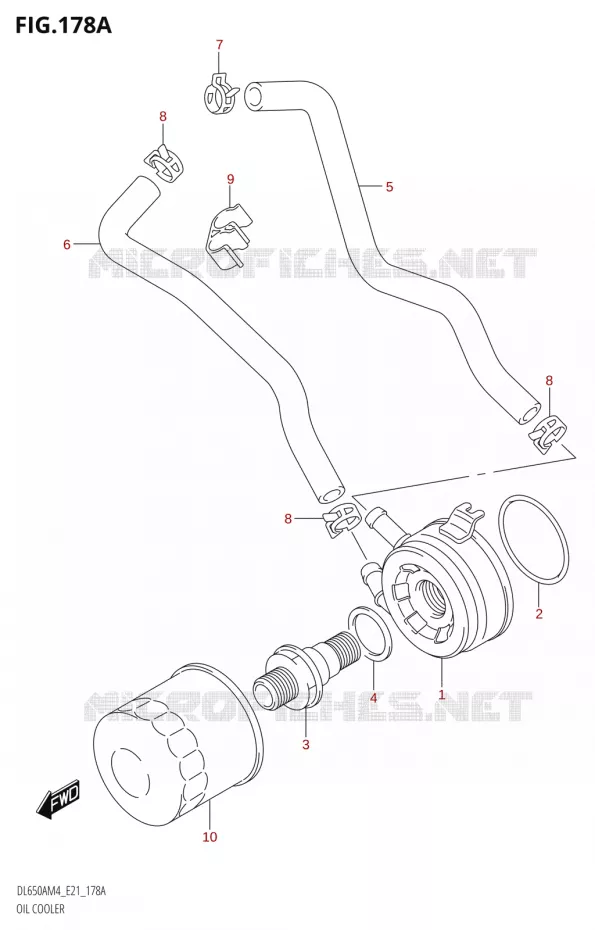 RADIATEUR D'HUILE Suzuki MOTO 650 V-STROM 2024  DL650AM4