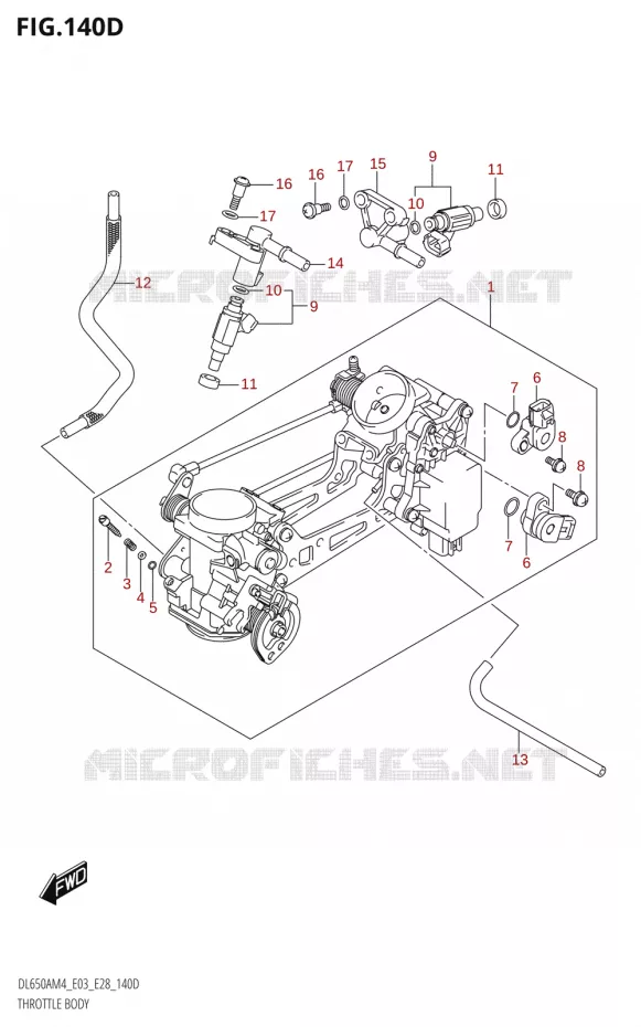 CORPS DE PAPILLON (DL650XA:M4:E03) Suzuki MOTO 650 V-STROM 2024  DL650AM4