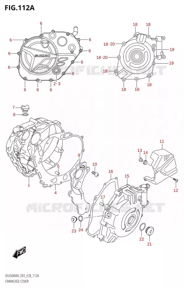COUVERCLES DE CARTERS Suzuki MOTO 650 V-STROM 2024  DL650AM4