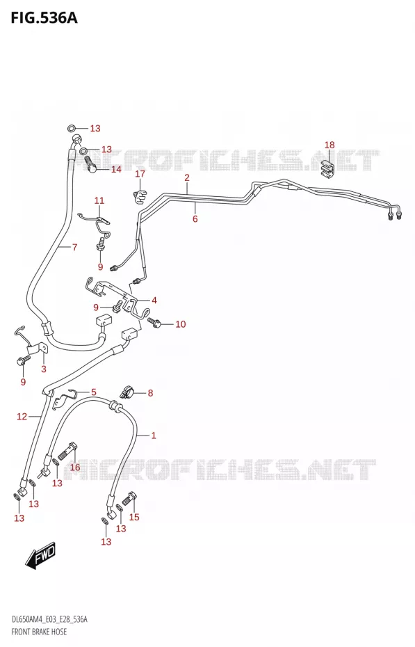 DURITE DE FREIN AVANT Suzuki MOTO 650 V-STROM 2024  DL650AM4