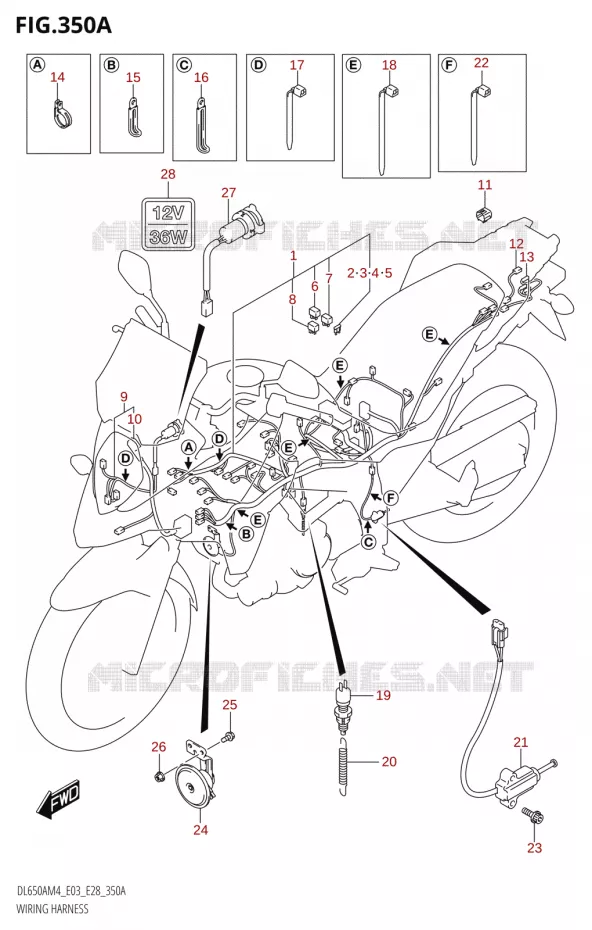 FAISCEAU ELECTRIQUE (DL650A:M4:E03) Suzuki MOTO 650 V-STROM 2024  DL650AM4