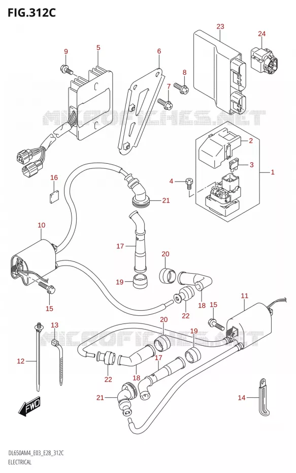 PARTIE ELECTRIQUE (DL650A:M4:E33) Suzuki MOTO 650 V-STROM 2024  DL650AM4