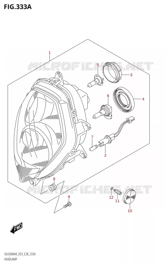 PHARE Suzuki MOTO 650 V-STROM 2024  DL650AM4