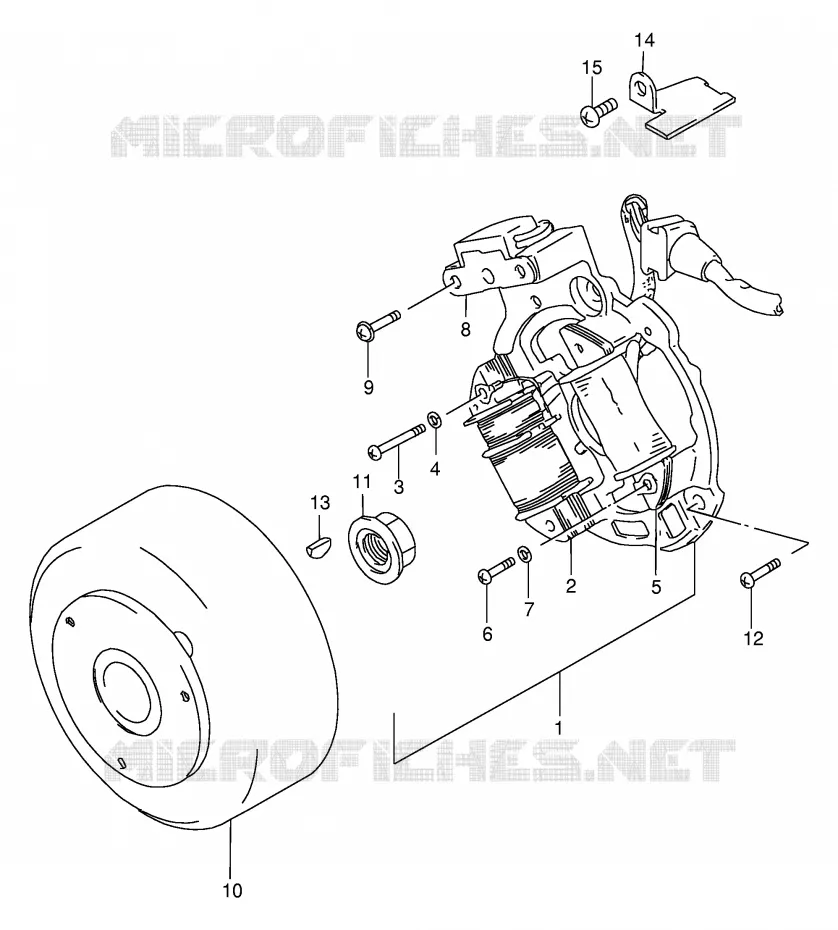 ALLUMAGE ROTOR - STATOR (FB100DG/DR/DS/DV) Suzuki SCOOTER 100 FB 1995  FB100S(E71)
