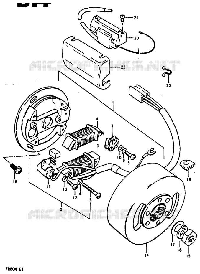ALLUMAGE ROTOR - STATOR (FR80M) Suzuki SCOOTER 80 FR 1981  FR80N(M/B/N)