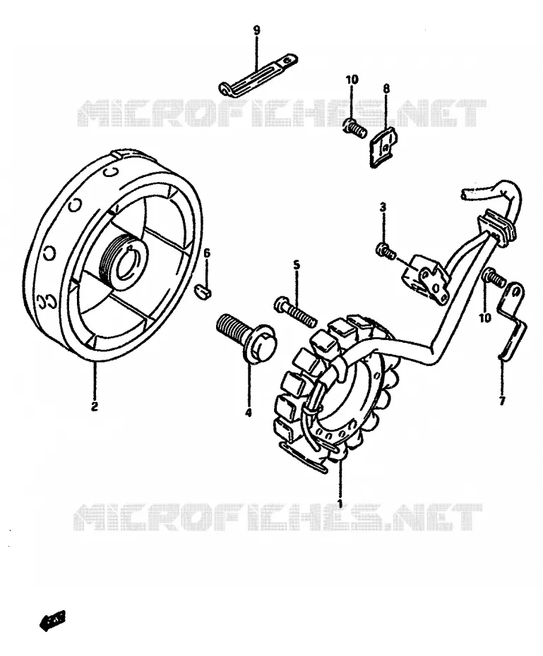 ALLUMAGE ROTOR - STATOR (MODELE F) Suzuki MOTO 600 DR 1989  DR600SK(E2)