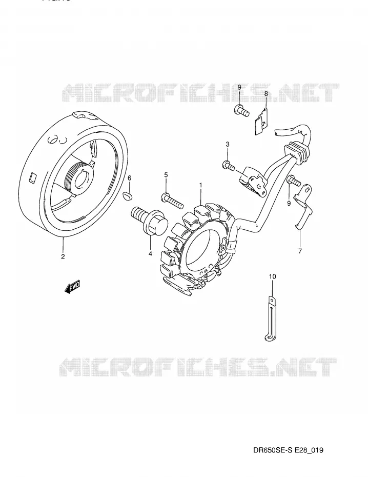 ALLUMAGE ROTOR - STATOR (MODELE N/P) Suzuki MOTO 650 DR 1993  DR650SP(E28)