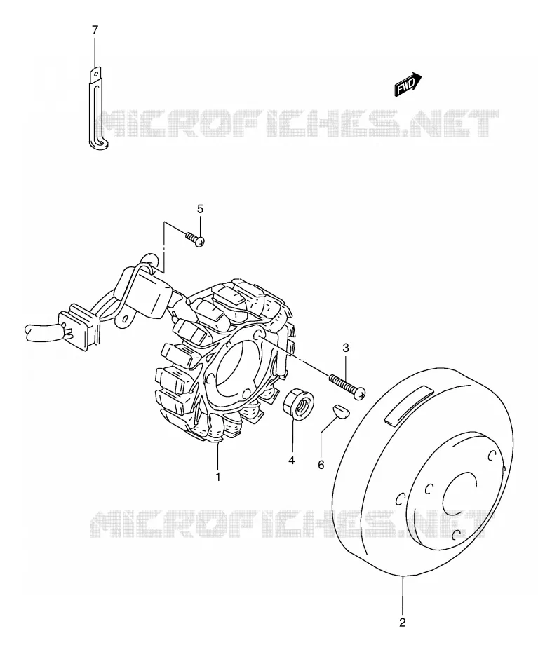 ALLUMAGE ROTOR - STATOR Suzuki MOTO 125 DR 1998  DR125SEW(E4)