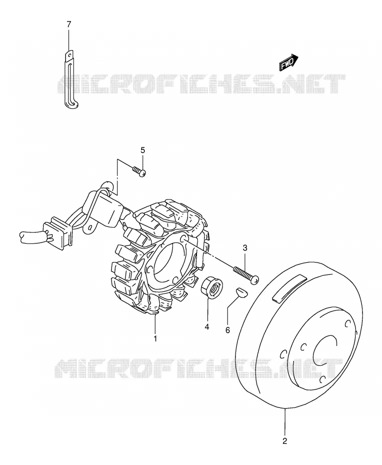 ALLUMAGE ROTOR - STATOR Suzuki MOTO 125 DR 2001  DR125SEUK1(E2)