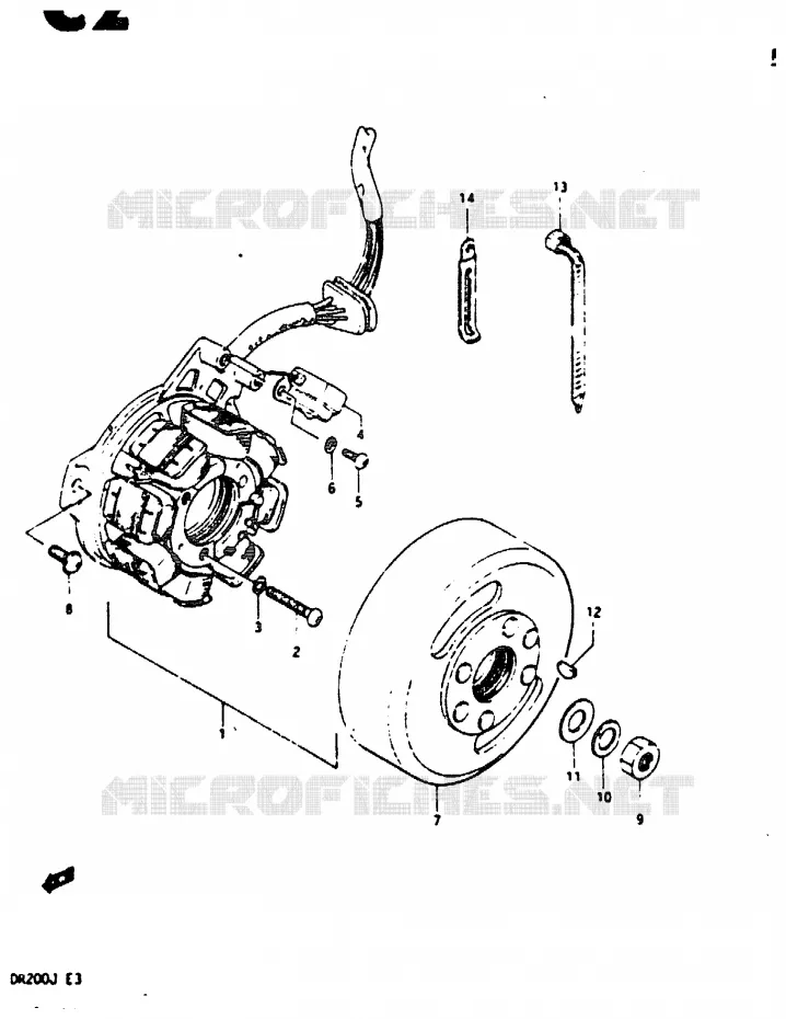 ALLUMAGE ROTOR - STATOR Suzuki MOTO 200 DR 1987  DR200H(G/H/J)