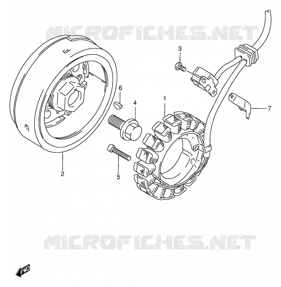 ALLUMAGE ROTOR - STATOR Suzuki MOTO 650 DR 1997  DR650SEUV(E4)
